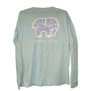 Ivory Ella Green Long Sleeve Shirt Size Small